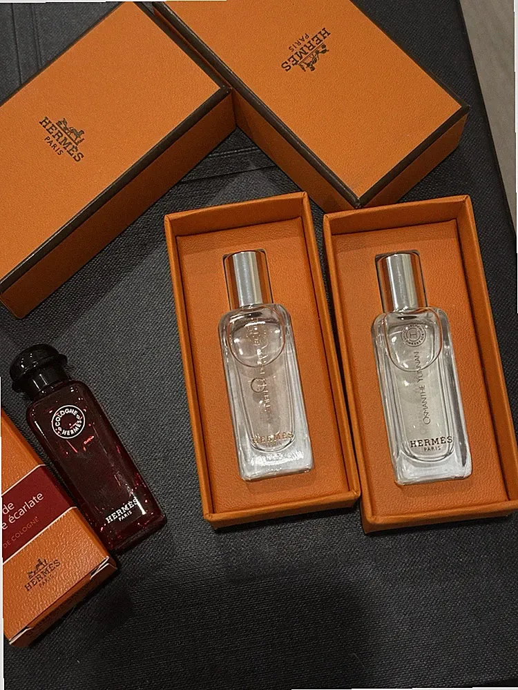 Hermès Travel Size Fragrance Set Spray Eau de Cologne & Eau de Toilette 7.5 ml