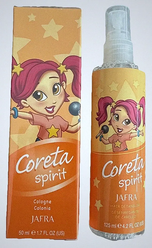 JAFRA Coreta SPIRIT Cologne for Girls: hair detangler spray, 2 PieceSET